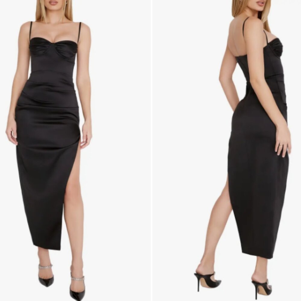 House of CB Flora Pleated Corset Midi Dress